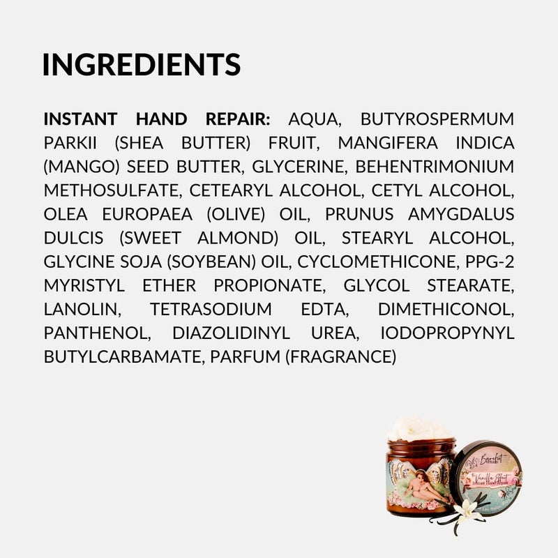 Barefoot Venus Shea Butter Instant Hand Repair Cream For Dry Skin - The Vanilla Effect - Image 4